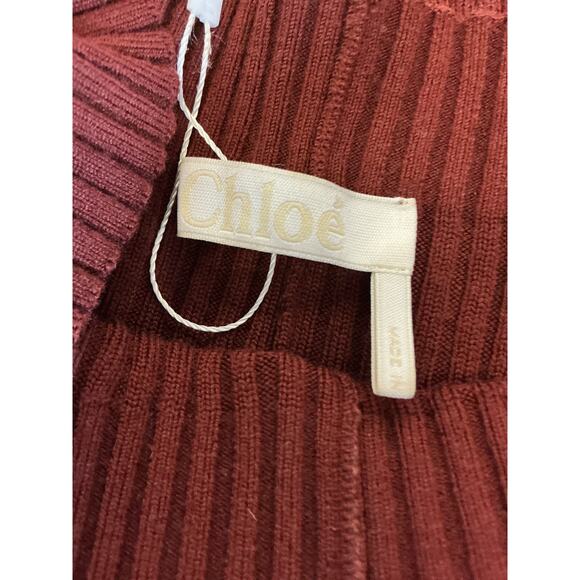 Chlo� Red Wool Maxi Dress Size S - Picture 3 of 3